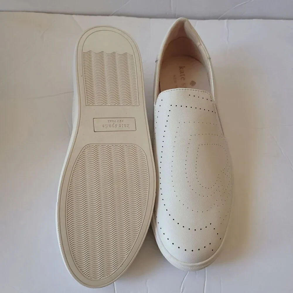Kate Spade womens Sz 11B white Azores slip on sneakers
